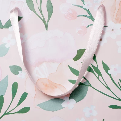 Pink Floral X-Large Wedding Gift Bag - Spritz™: Botanical Pattern, 15"x15"x10", Paper Material, Gender Neutral 2 Pink Floral X-Large Wedding Gift Bag - Spritz™: Botanical Pattern, 15"x15"x10", Paper Material, Gender Neutral - Image 2
