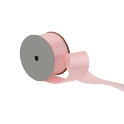 9'x1.5" Satin Sheen Gift Wrap Ribbon Light Pink - Spritz™: Polyester, Easter & Birthday, Thick Wrapping Ribbon