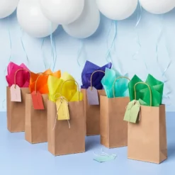 50ct Tissue Paper Colored - Spritz™: Multicolor Gift Packaging For Birthday & Easter, Solid Pattern, 16.5" X 24"