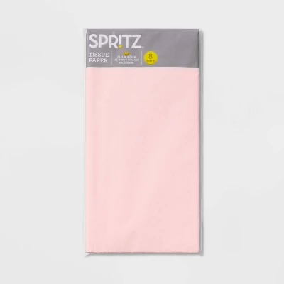 8ct Tissue Paper Light Pink - Spritz™: Gift Bag Accessories For Baby Girl, Easter, All Occasions 2 8ct Tissue Paper Light Pink - Spritz™: Gift Bag Accessories For Baby Girl, Easter, All Occasions - Image 2