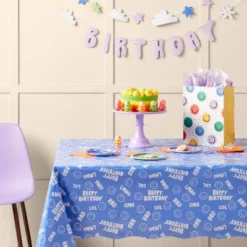 Retro Happy Birthday Table Cover - Spritzā¢