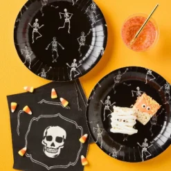 20ct Halloween Dancing Skeleton Dinner Plate - Spritz™