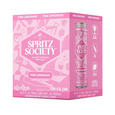 Spritz Society Pink Lemonade - 4pk/355ml Cans 5 Spritz Society Pink Lemonade - 4pk/355ml Cans - Image 5