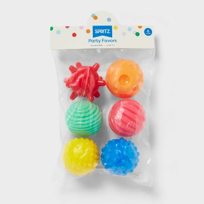 6ct Textured Balls Party Favors - Spritz™: Bouncy Stress Toys, Easter Egg Fillers, Kids' Multi-Colored Party Fun 2 6ct Textured Balls Party Favors - Spritz™: Bouncy Stress Toys, Easter Egg Fillers, Kids' Multi-Colored Party Fun - Image 2
