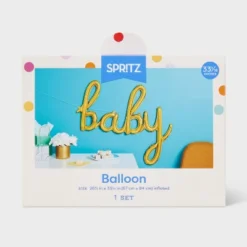 "baby" Script Foil Balloon Banner Gold - Spritz™ -Spritz GUEST 2046048f 4b96 4cb6 ab17 2ff88db917b2
