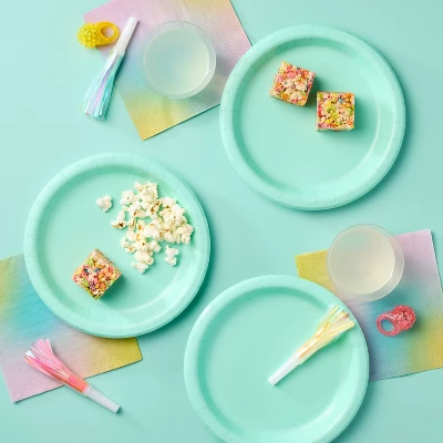20ct 8.5" Disposable Dinner Plates Teal - Spritz™ 1 20ct 8.5" Disposable Dinner Plates Teal - Spritz™