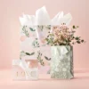 Pink Floral X-Large Wedding Gift Bag - Spritz™: Botanical Pattern, 15"x15"x10", Paper Material, Gender Neutral