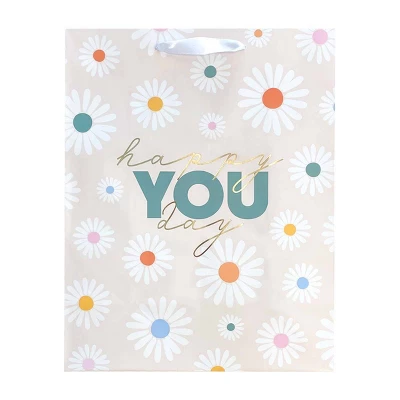 Large Cub Adult Birthday Bag - Spritz™: Multicolored Floral Botanical Gift Bag, 12.75" X 10" X 5" 1 Large Cub Adult Birthday Bag - Spritz™: Multicolored Floral Botanical Gift Bag, 12.75" X 10" X 5"