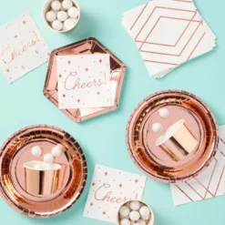 30ct Beverage Napkins 'Cheers' Rose Gold - Spritz™