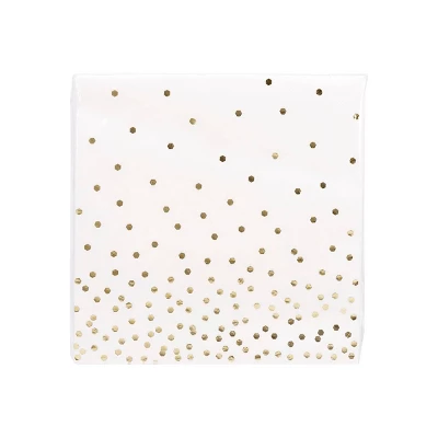 30ct Disposable Lunch Napkins With Foil Gold - Spritz™ 3 30ct Disposable Lunch Napkins With Foil Gold - Spritz™ - Image 3