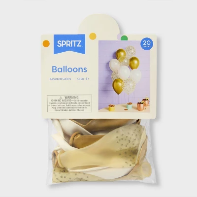 Gold And White Confetti Balloon Pack - Spritz™ 3 Gold And White Confetti Balloon Pack - Spritz™ - Image 3