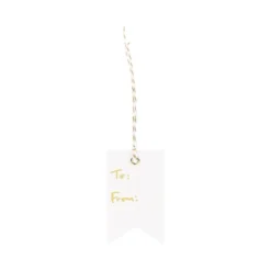 To & From White/Gold Gift Tag - Spritz™