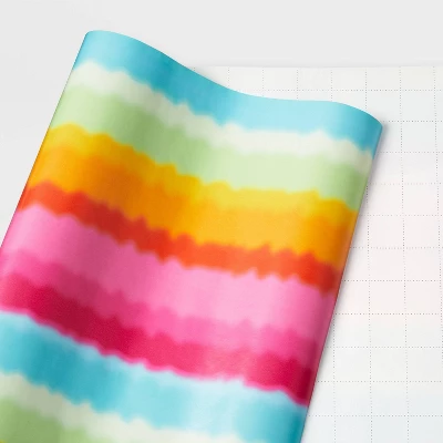 Tie Dye Striped Gift Wrapping Paper - Spritz™: Multicolor Birthday Gift Wrap, 96" X 30", Love & Romance Theme 2 Tie Dye Striped Gift Wrapping Paper - Spritz™: Multicolor Birthday Gift Wrap, 96" X 30", Love & Romance Theme - Image 2