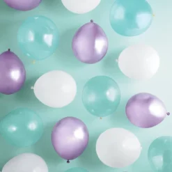 20ct Purple Chrome And White Balloon Pack - Spritzā¢