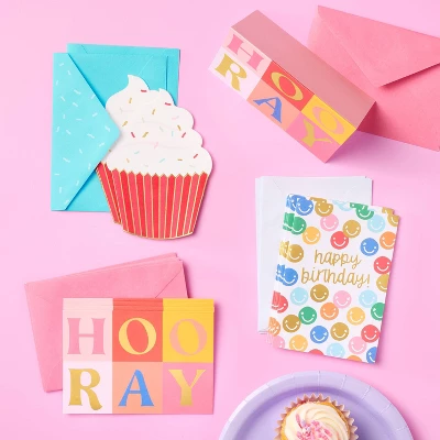 10ct Red Cupcake Cards - Spritz™: Birthday Greeting Card Set, Multicolored Food Pattern, Paper, 10 Pieces 1 10ct Red Cupcake Cards - Spritz™: Birthday Greeting Card Set, Multicolored Food Pattern, Paper, 10 Pieces