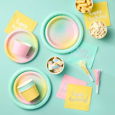 20ct Pastel Gradient Snack Plates - Spritz™ 1 20ct Pastel Gradient Snack Plates - Spritz™