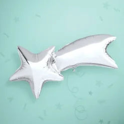 Silver Shooting Star Foil Balloon - Spritzā¢