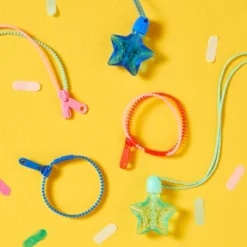 6ct Zipper Bracelets - Spritzā¢: Multi-Colored Party Favors, Ages 3+, Polyoxymethylene, All Occasions, No Choking Hazard