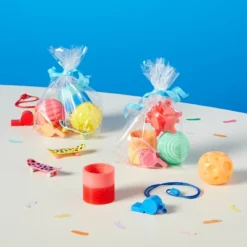 6ct Textured Balls Party Favors - Spritzā¢: Bouncy Stress Toys, Easter Egg Fillers, Kids' Multi-Colored Party Fun