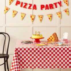 Red Checkered Print Table Cover - Spritzā¢