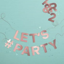 Rose Gold Metallic Create Your Own Banner - Spritzā¢