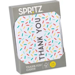 24ct Thank You Cards Confetti - Spritz™: Multicolored Typography Greeting Cards Pack For All Occasions, 3.5"x5" -Spritz GUEST 6ab742d3 84e7 4332 a54d fd223e2b6dd7