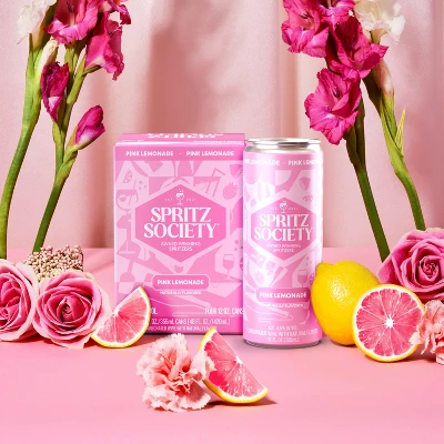 Spritz Society Pink Lemonade - 4pk/355ml Cans 2 Spritz Society Pink Lemonade - 4pk/355ml Cans - Image 2