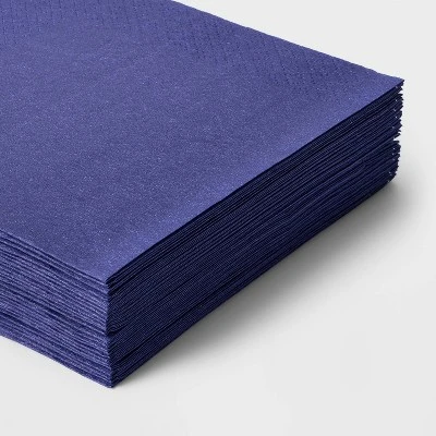 30ct Beverage Napkins Navy - Spritz™ 2 30ct Beverage Napkins Navy - Spritz™ - Image 2