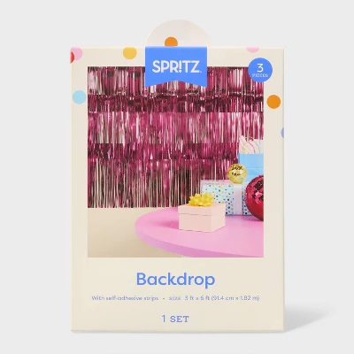 Hot Pink Metallic Layered Fringe Decor - Spritz™ 2 Hot Pink Metallic Layered Fringe Decor - Spritz™ - Image 2