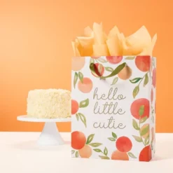 'Hello Little Cutie Baby' Large Gift Bag With Tissue - Spritz™