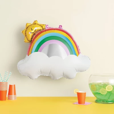 Rainbow Shaped Foil Balloon - Spritz™ 1 Rainbow Shaped Foil Balloon - Spritz™