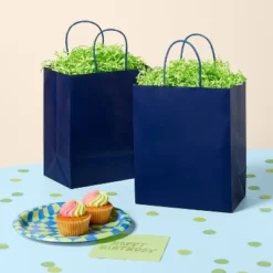 Multipack Gift Bags 25ct Navy Blue - Spritz™