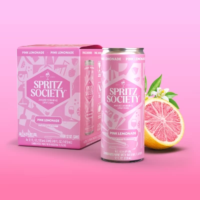 Spritz Society Pink Lemonade - 4pk/355ml Cans 1 Spritz Society Pink Lemonade - 4pk/355ml Cans