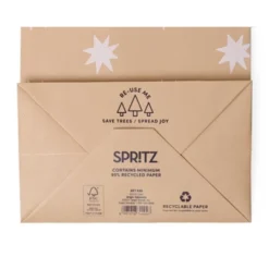 Small Recycled Paper Star Kraft Gift Bag Brwon/White - Spritz™ -Spritz GUEST 9ab13302 9aae 4be6 8755 d00a7556dde8