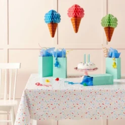 Sprinkle Print Ice Cream Social Rectangular Table Cover - Spritzā¢