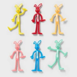 6ct Party Favor Bendy Animals - Spritzā¢: Multicolor Kids Toys For All Occasions, Ages 4+, PVC & Metal