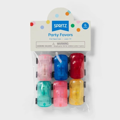 6ct Pull Back Toy Car - Spritz™: Multicolor Party Favor Toys For Kids, Easter Egg Fillers, Birthday Fun 2 6ct Pull Back Toy Car - Spritz™: Multicolor Party Favor Toys For Kids, Easter Egg Fillers, Birthday Fun - Image 2