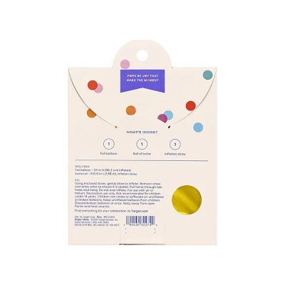 34" Number 4 Foil Balloon - Spritz™: Gold Birthday Decoration, Solid Pattern, All Ages 2 34" Number 4 Foil Balloon - Spritz™: Gold Birthday Decoration, Solid Pattern, All Ages - Image 2