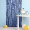 Holographic Metallic Fringe Backdrop Blue - Spritz™