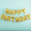 Gold Happy Birthday Foil Balloon Banner - Spritz™