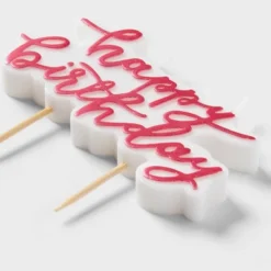 Hot Pink Happy Birthday Candle - Spritz™ -Spritz GUEST bd19553e c843 420f 93b5 a6d3e6a7d75f