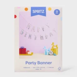 Iridescent Happy Birthday Party Banner - Spritz™ -Spritz GUEST bd83c3ee 6d8d 4c1c a7c8 5364413cdb4c