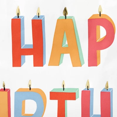 Medium Candles Print Gift Bag - Spritz™: Multicolor Typography For All Occasions, 10" X 12.75" X 5" 2 Medium Candles Print Gift Bag - Spritz™: Multicolor Typography For All Occasions, 10" X 12.75" X 5" - Image 2