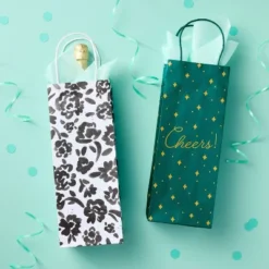 Cheers With Metallic Ink Wine Gift Bag - Spritz™