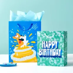 Large Birthday Cub Bag With Tissue - Spritzā¢