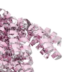 Pink Glitter Crimped Curl Swirl - Spritz™: Decorative Gift Bow For All Occasions, 7" Solid Pink Plastic Accessory