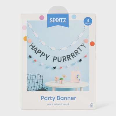 Cat Birthday Party Banner Spritz™ 3 Cat Birthday Party Banner Spritz™ - Image 3