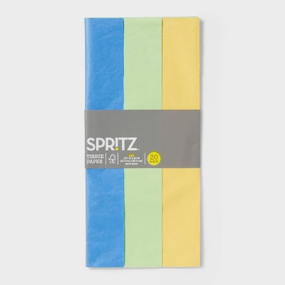 20ct Banded Tissue Blue/Green/Yellow - Spritz™ 2 20ct Banded Tissue Blue/Green/Yellow - Spritz™ - Image 2