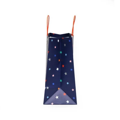 XL Vogue Bag Stars With Silver Metallic Ink Navy Blue - Spritz™: Jumbo Paper Gift Bag, 12" H X 16" W X 6" D, All Occasions 1 XL Vogue Bag Stars With Silver Metallic Ink Navy Blue - Spritz™: Jumbo Paper Gift Bag, 12" H X 16" W X 6" D, All Occasions