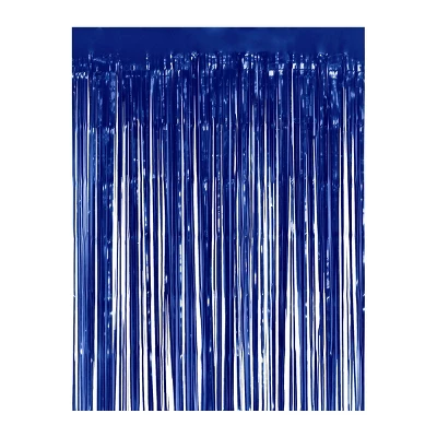 Holographic Metallic Fringe Backdrop Blue - Spritz™ 3 Holographic Metallic Fringe Backdrop Blue - Spritz™ - Image 3
